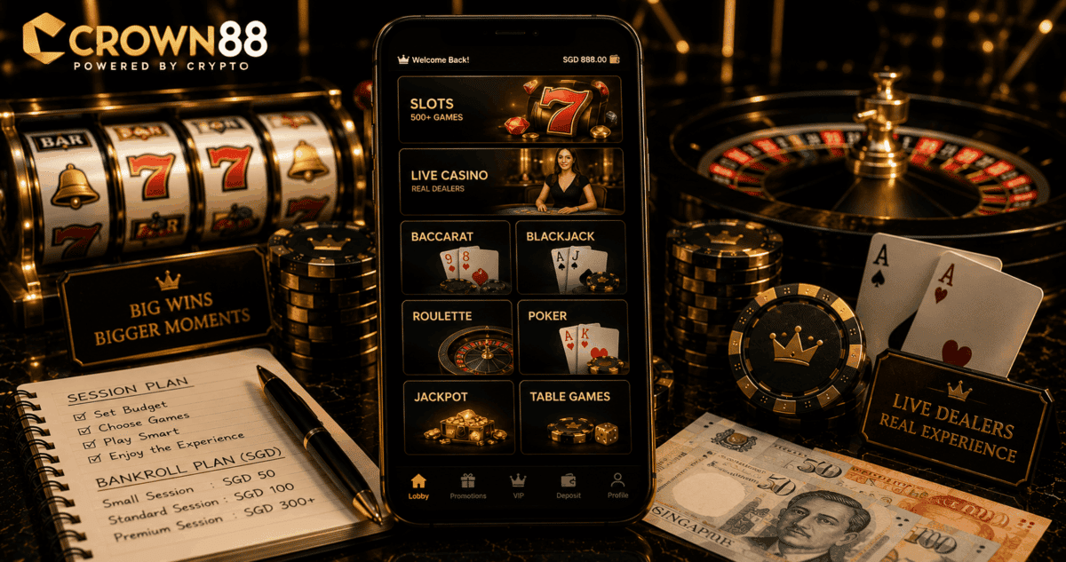 Crown88 Casino Games Singapore slots and live casino guide